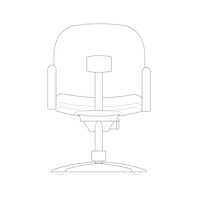 Manager Chair Back Ele DWG CAD block thumbnail — furniture drawing