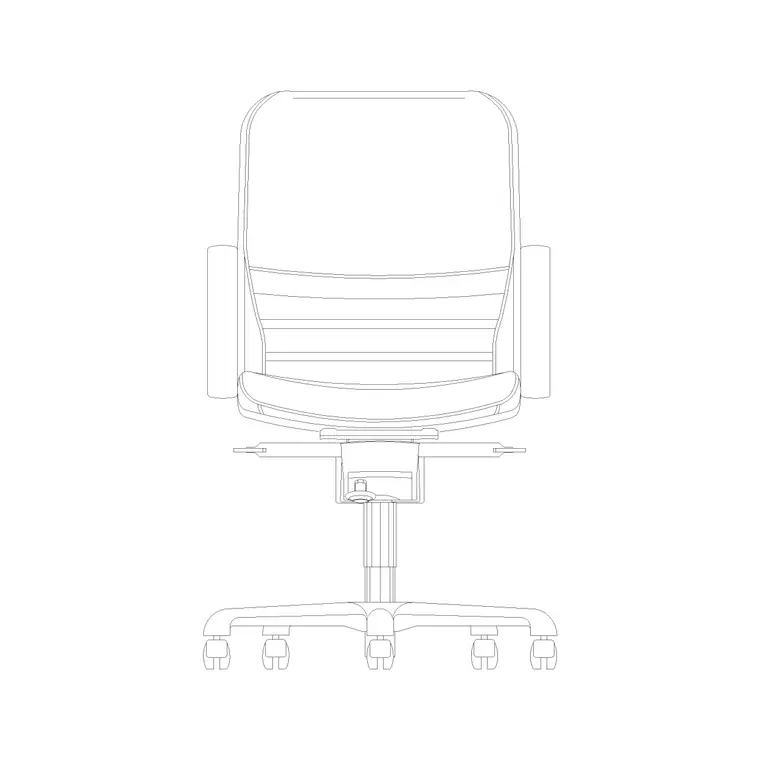Manager Chair Front Ele 2 DWG CAD block thumbnail — office drawing