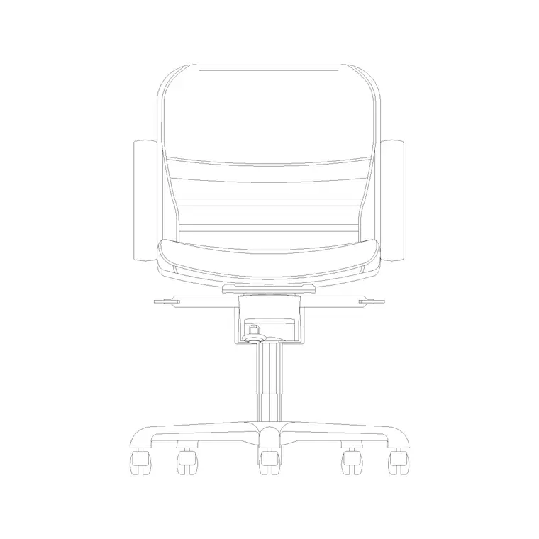 Manager Chair Front Ele DWG CAD block thumbnail — office drawing