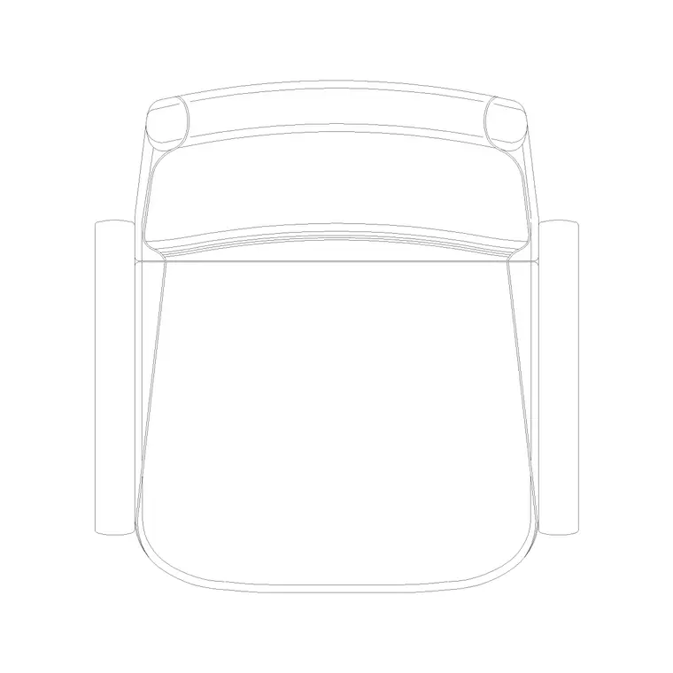Manager Chair Plan 3 DWG CAD block thumbnail — office drawing