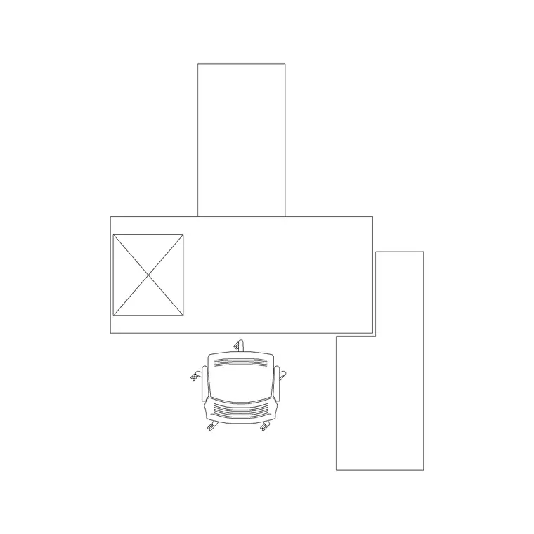 Manager Table 1 DWG CAD block thumbnail — office drawing