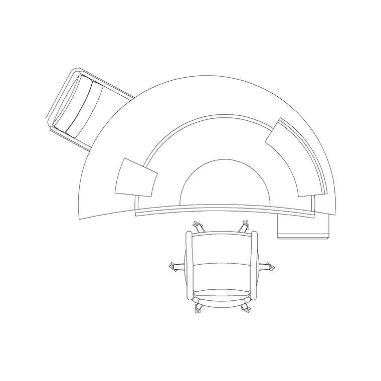 Manager Table 2 DWG CAD block thumbnail — office drawing