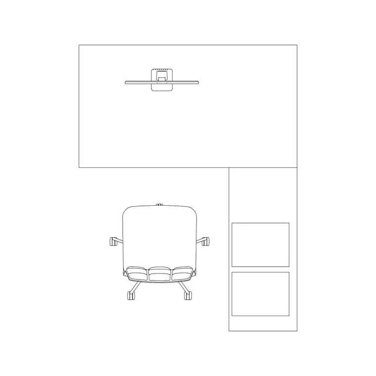 Manager Table Manager DWG CAD block thumbnail — office drawing