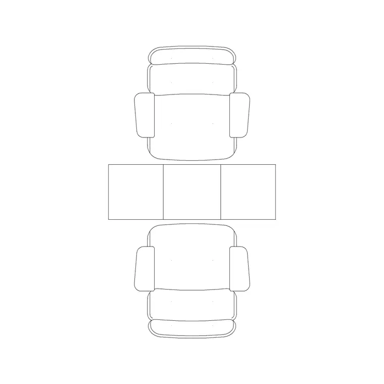 Manicure Station DWG CAD block thumbnail — furniture drawing