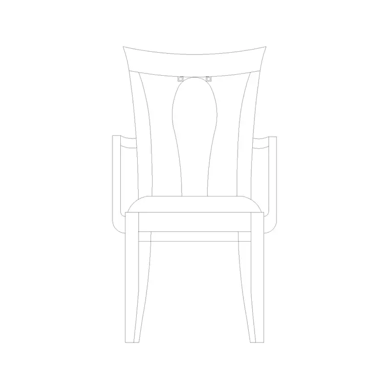 Margratte Chair DWG CAD block thumbnail — furniture drawing