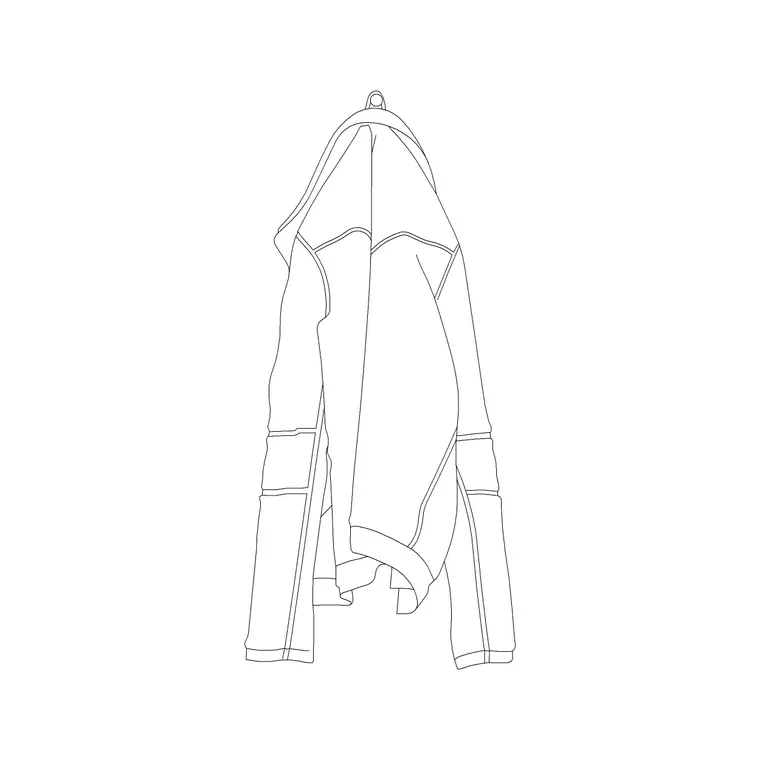 Men Rain Coat DWG CAD block thumbnail — accessories drawing