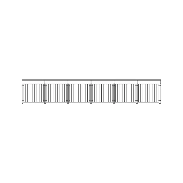 Metal Railing DWG CAD block thumbnail — outdoor drawing