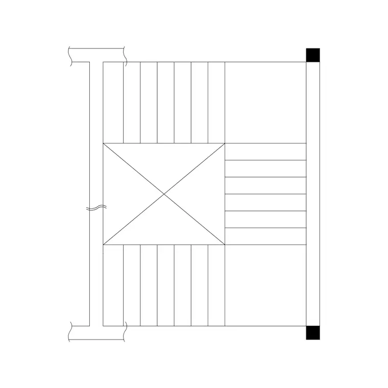 Metal Staircase U Shape Plan 2 DWG CAD block thumbnail — stairs drawing