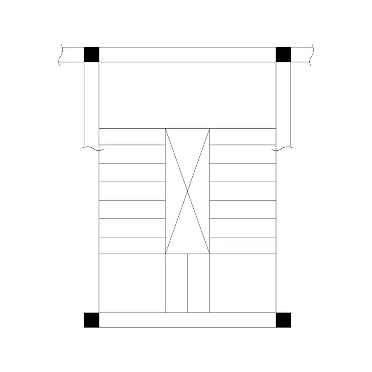 Metal Staircase With Well Plan 2 DWG CAD block thumbnail — stairs drawing