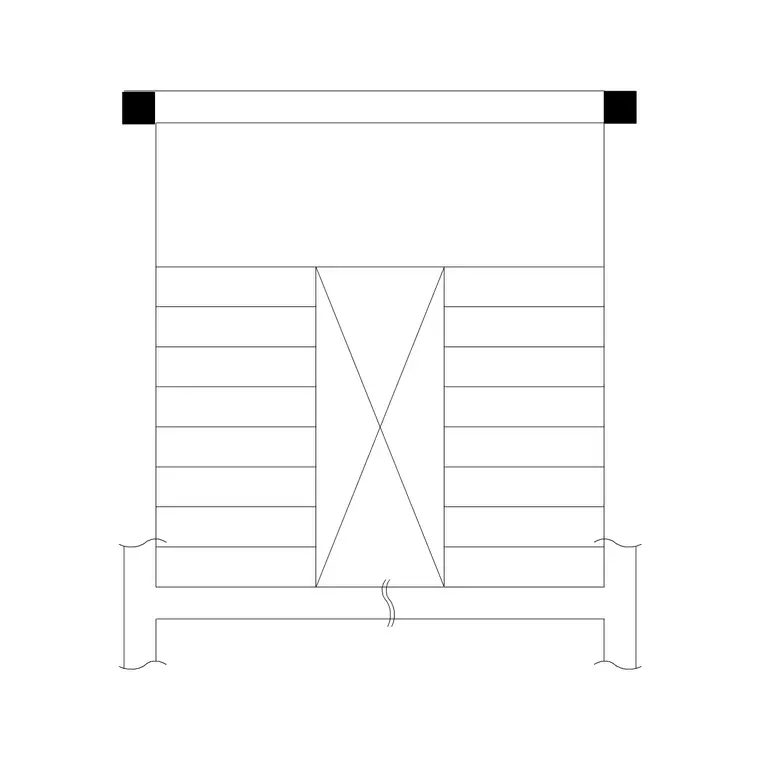 Metal Staircase With Well Plan DWG CAD block thumbnail — stairs drawing