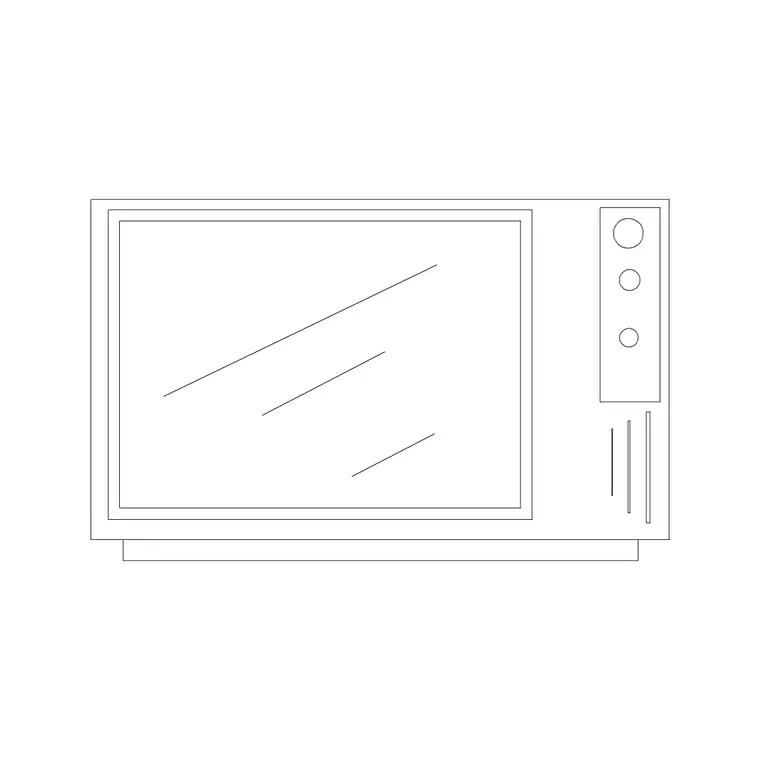 Microwave 1 DWG CAD block thumbnail — kitchen drawing