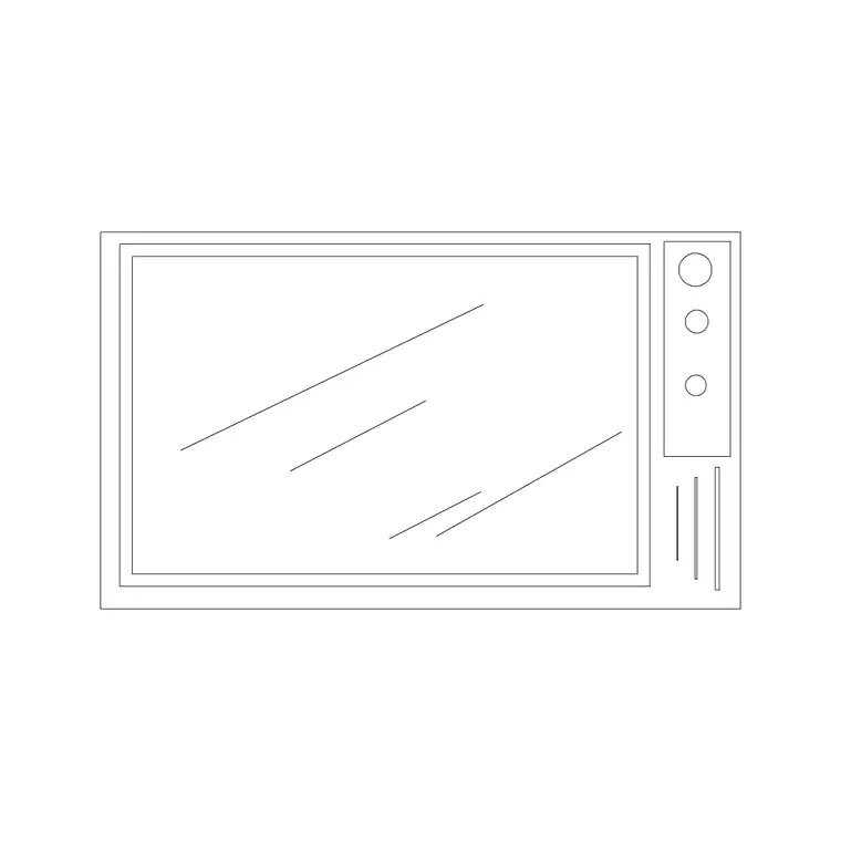 Microwave 10 DWG CAD block thumbnail — kitchen drawing