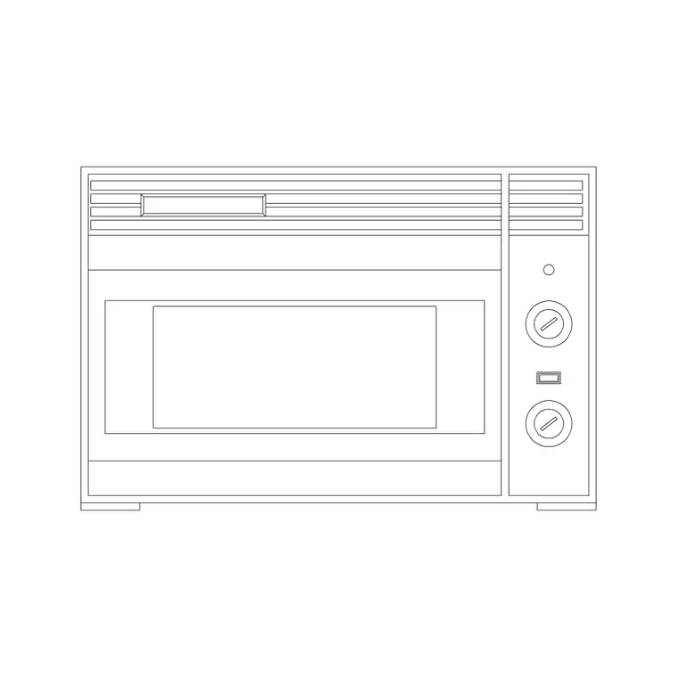 Microwave 13 DWG CAD block thumbnail — kitchen drawing