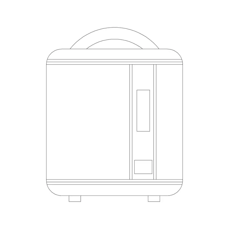 Microwave 16 DWG CAD block thumbnail — kitchen drawing