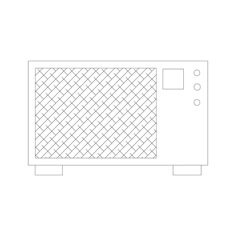 Microwave 2 DWG CAD block thumbnail — kitchen drawing
