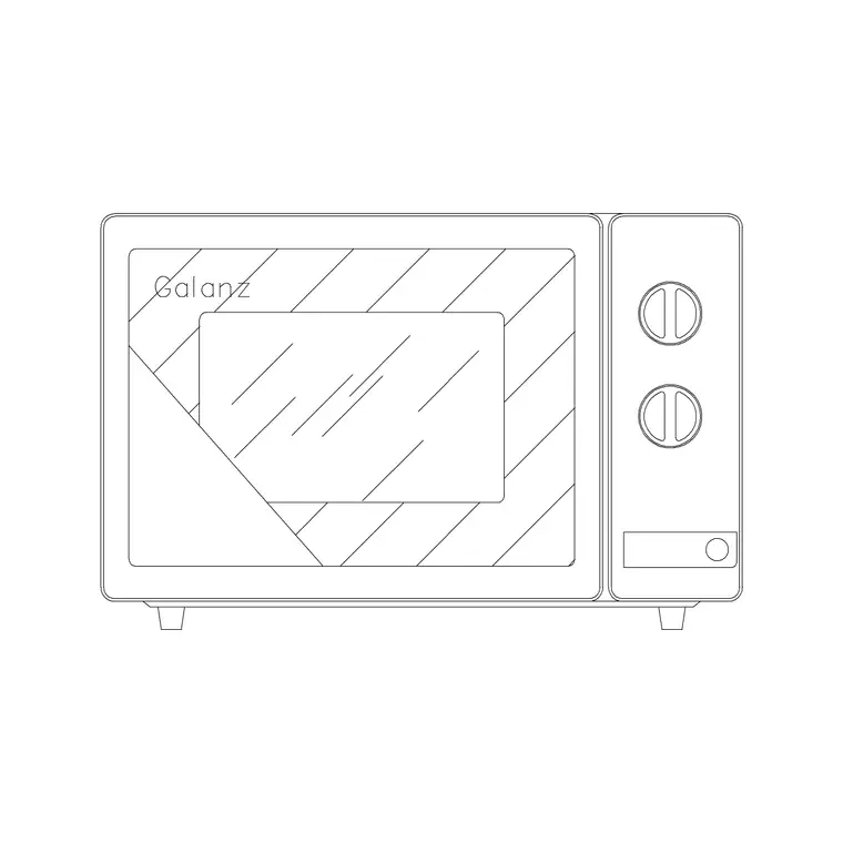 Microwave 22 DWG CAD block thumbnail — kitchen drawing