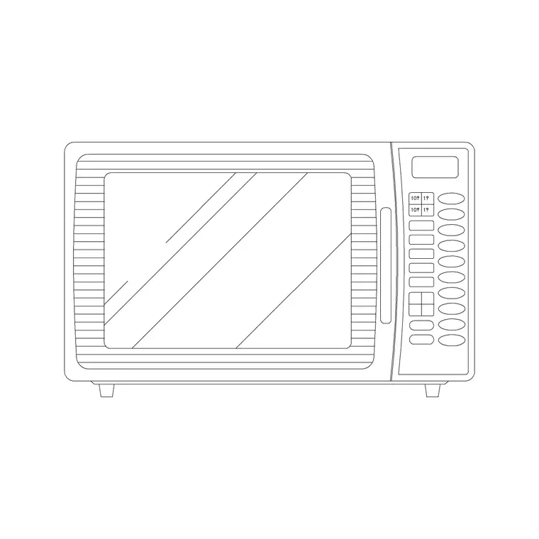 Microwave 23 DWG CAD block thumbnail — kitchen drawing