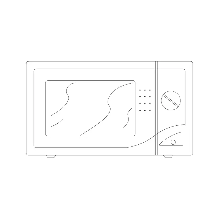 Microwave 24 DWG CAD block thumbnail — kitchen drawing