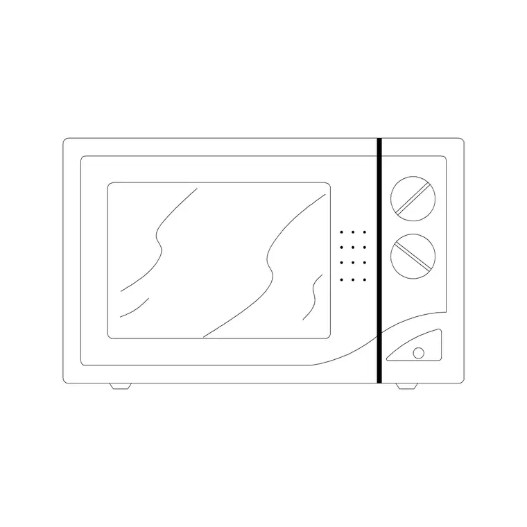 Microwave 25 DWG CAD block thumbnail — kitchen drawing