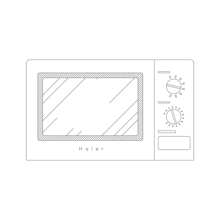 Microwave 27 DWG CAD block thumbnail — kitchen drawing