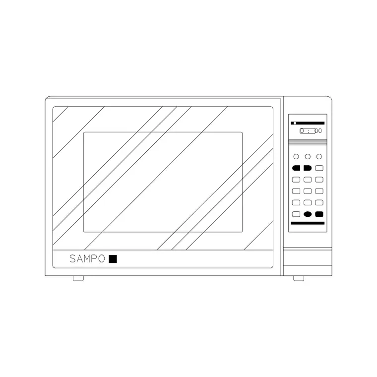Microwave 31 DWG CAD block thumbnail — kitchen drawing