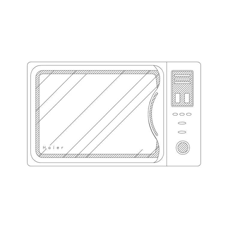 Microwave 32 DWG CAD block thumbnail — kitchen drawing