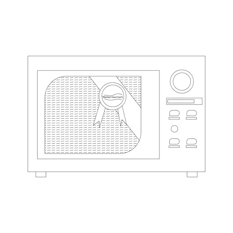 Microwave 33 DWG CAD block thumbnail — kitchen drawing