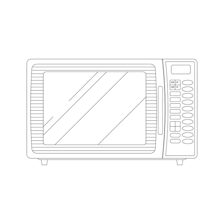 Microwave 4 DWG CAD block thumbnail — kitchen drawing