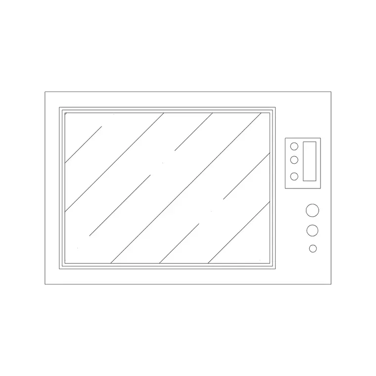 Microwave 9 DWG CAD block thumbnail — kitchen drawing