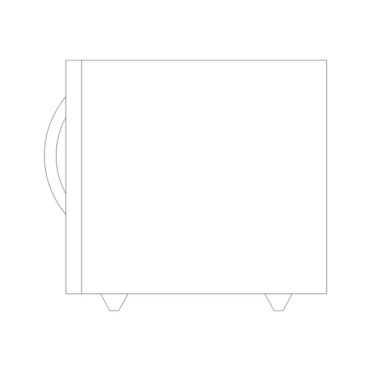 Microwave Side 2 DWG CAD block thumbnail — kitchen drawing