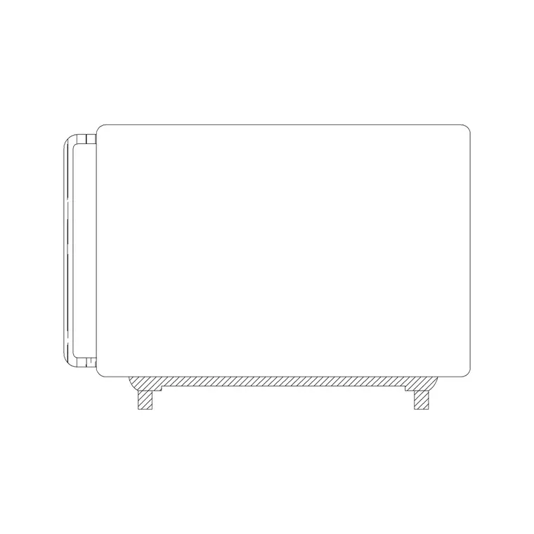 Microwave Side DWG CAD block thumbnail — kitchen drawing