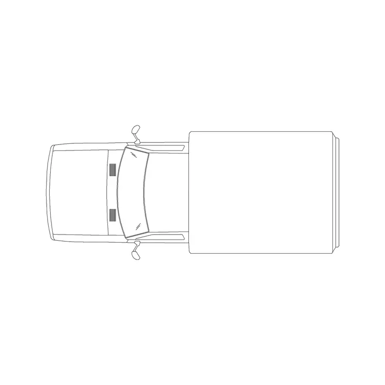 Mini Truck Plan (4) DWG CAD block thumbnail — vehicles drawing