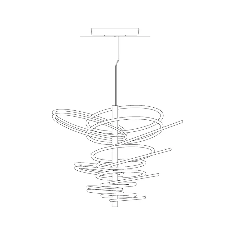 Modern Light Ele DWG CAD block thumbnail — lighting drawing