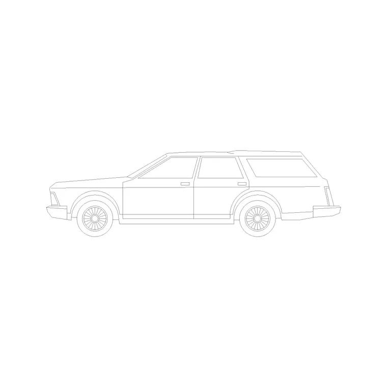 Mpv Car (2) DWG CAD block thumbnail — vehicles drawing
