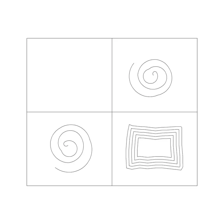 Multiple Art CAD block DWG — plan and elevation view