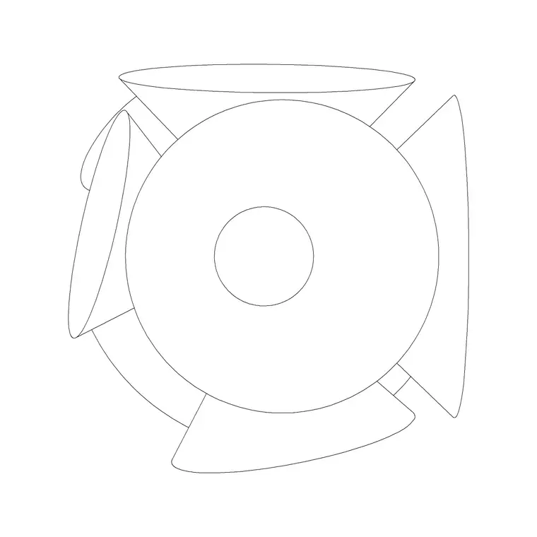 Nebula Light Plan DWG CAD block thumbnail — lighting drawing
