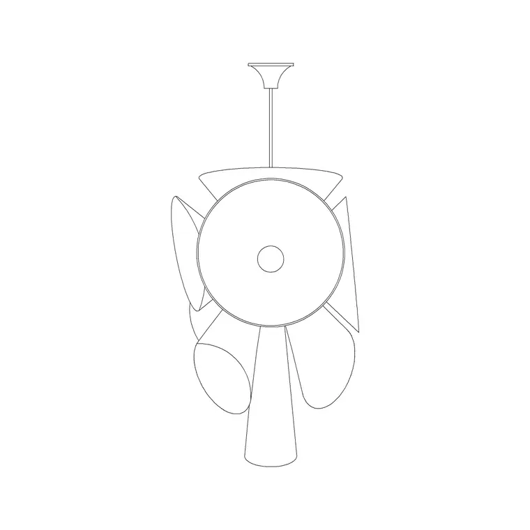 Nebula Light Side Ele DWG CAD block thumbnail — lighting drawing