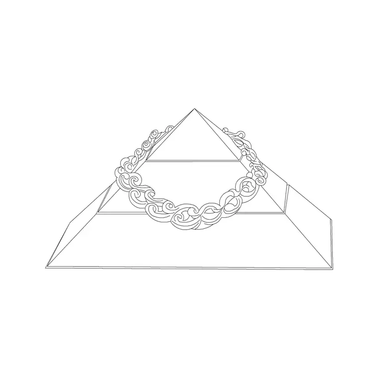 Necklace Display DWG CAD block thumbnail — accessories drawing