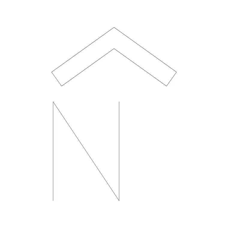 North Arrow 1 DWG CAD block thumbnail — building symbols drawing