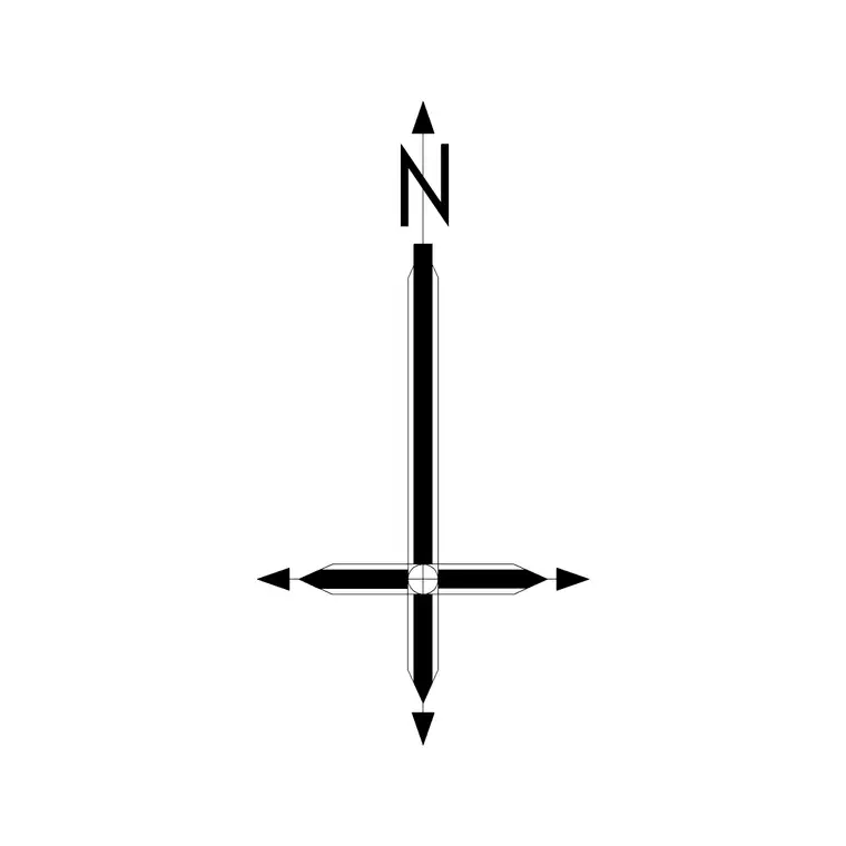 North Mark 14 DWG CAD block thumbnail — building symbols drawing
