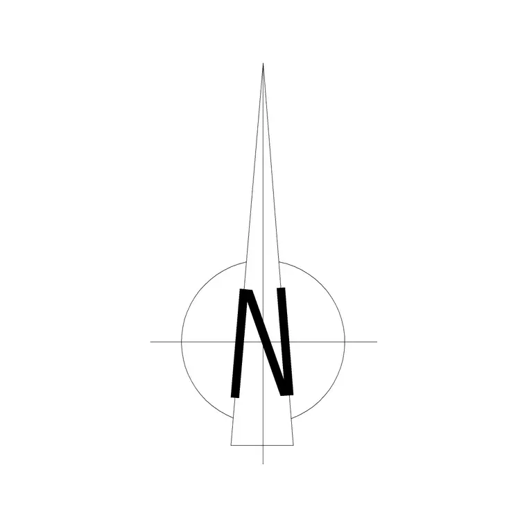 North Mark 16 DWG CAD block thumbnail — building symbols drawing
