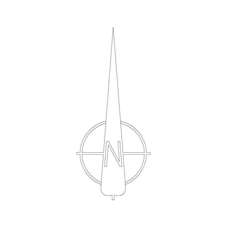 North Mark 17 DWG CAD block thumbnail — building symbols drawing