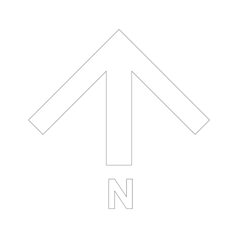 North Mark 19 DWG CAD block thumbnail — building symbols drawing