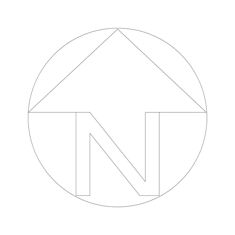 North Mark 21 DWG CAD block thumbnail — building symbols drawing