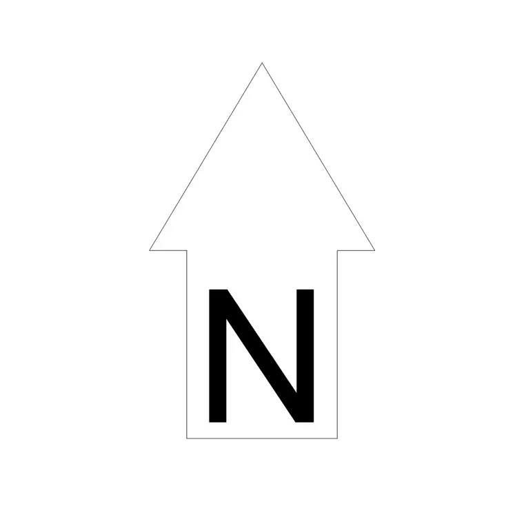 North Mark 27 DWG CAD block thumbnail — building symbols drawing