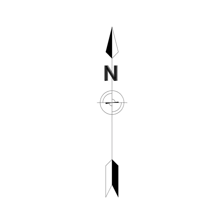 North Mark 28 DWG CAD block thumbnail — building symbols drawing