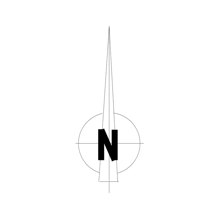 North Mark 5 DWG CAD block thumbnail — building symbols drawing