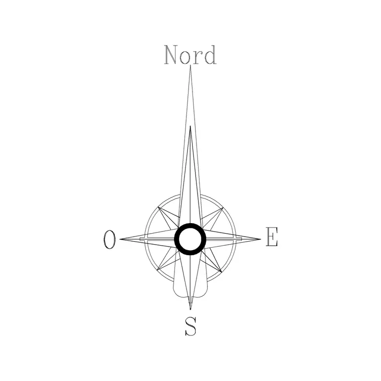 North Mark 6 DWG CAD block thumbnail — building symbols drawing