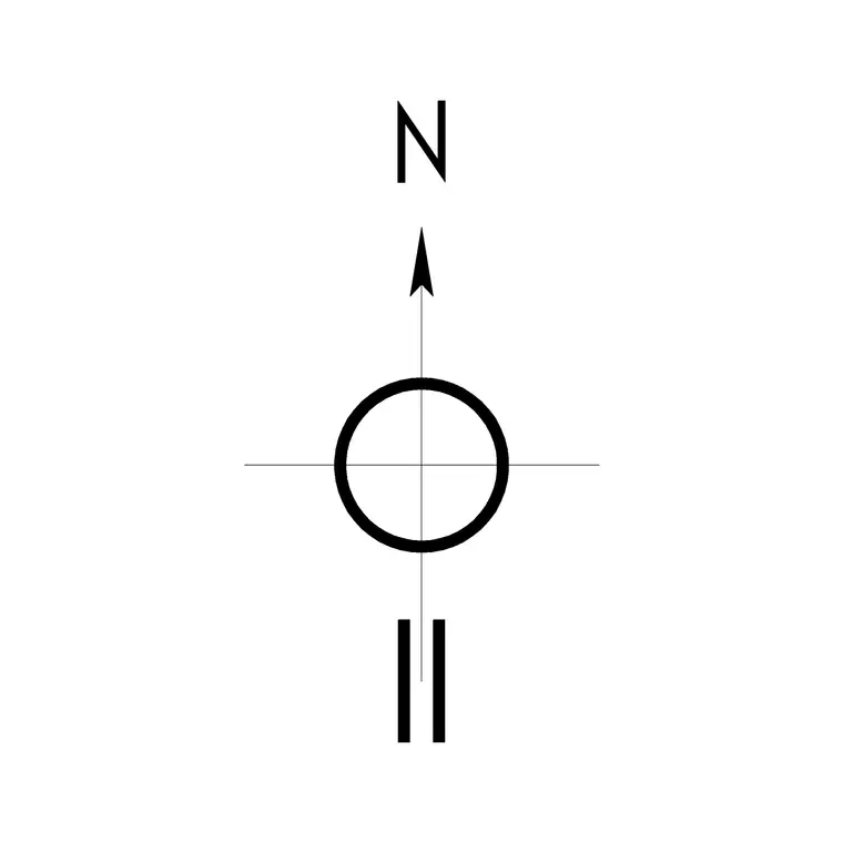North Mark 7 DWG CAD block thumbnail — building symbols drawing