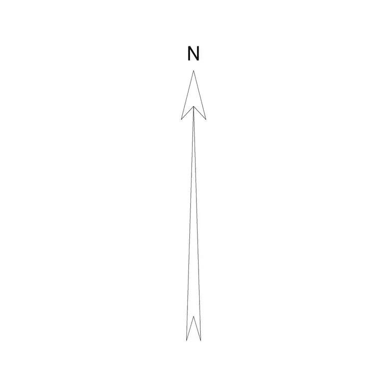 North Mark 9 DWG CAD block thumbnail — building symbols drawing